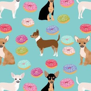 chihuahua donuts sweet treat dog breed fabric lite