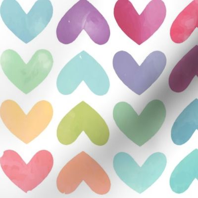 Large / Rainbow Hearts