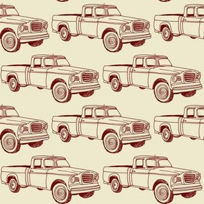 Nifty Sixties Studebaker Champ Truck (brown on cream)