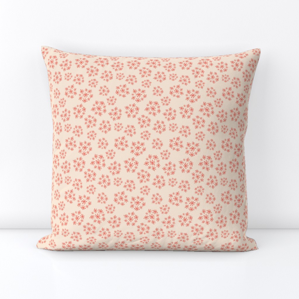 Funky Vintage Floral // Starburst Floral // Queen Anne's Lace in Salmon + Magenta
