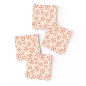 Funky Vintage Floral // Starburst Floral // Queen Anne's Lace in Salmon + Magenta