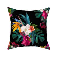 18" Love Summer Florals - Black