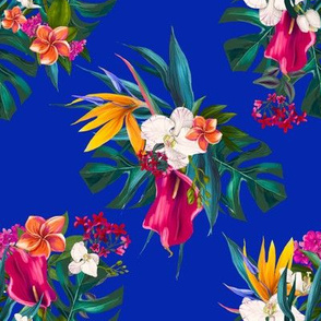 8" Love Summer Florals - Bright Blue