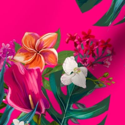 18" Love Summer Florals - Bright Pink