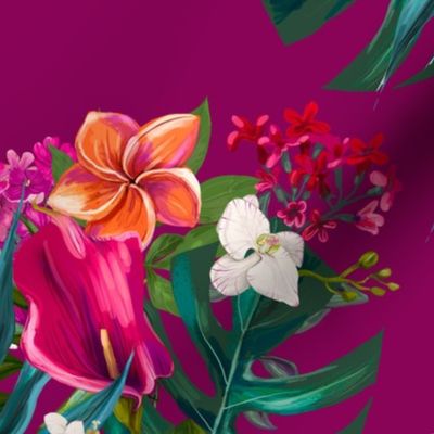 18" Love Summer Florals - Bright Purple