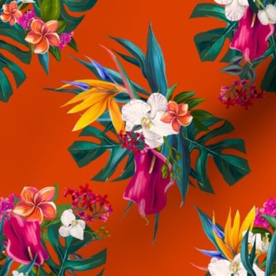 8" Love Summer Florals - Tropical Orange