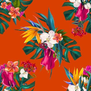 8" Love Summer Florals - Tropical Orange