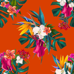 18" Love Summer Florals - Tropical Orange