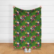 18" Love Summer Florals - Green