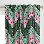 Bali Bali Chevron Green and Pink