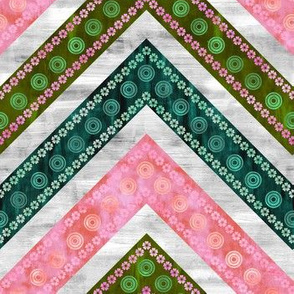 Bali Bali chevron multi green