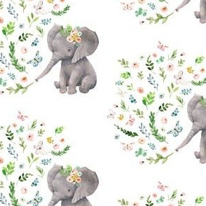 4" Spring Time Baby Elephant / MIX & MATCH 1