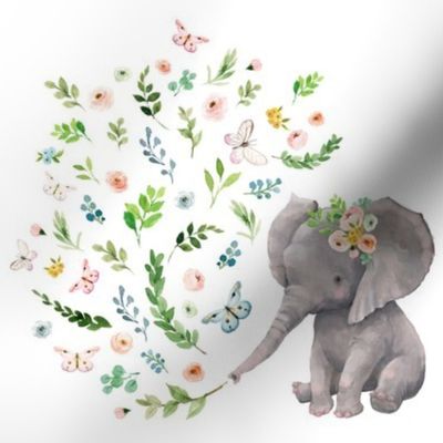 8" Spring Time Baby Elephant / MIX & MATCH 1