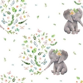 8" Spring Time Baby Elephant/ MIX & MATCH 2