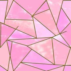 Geometric Abstract pink