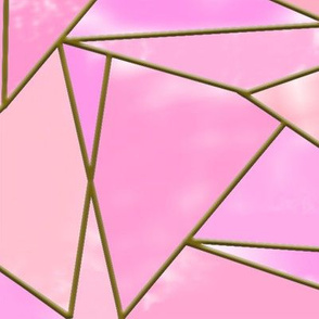 stained glass geometric pink BIG