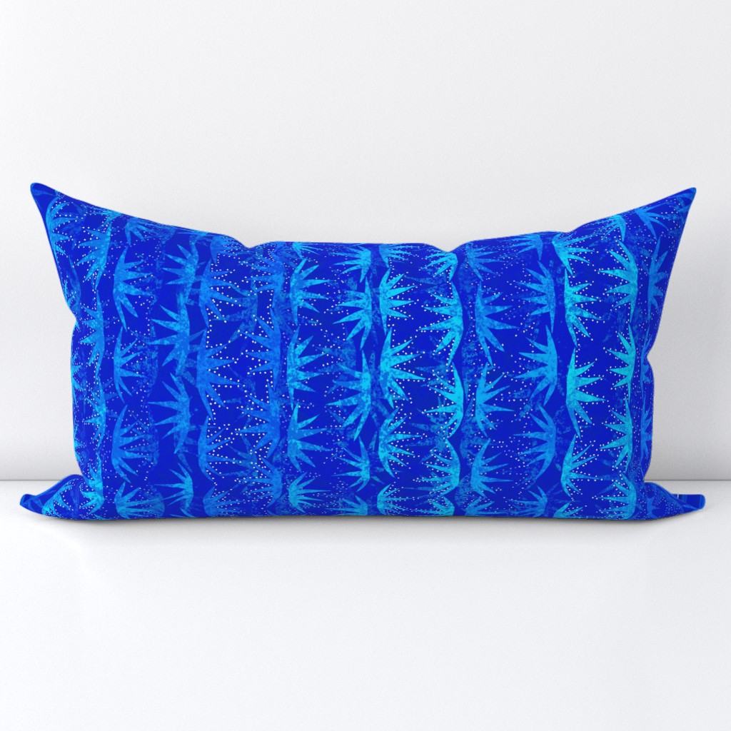 Cactus Stars Batik Cobalt 24inL