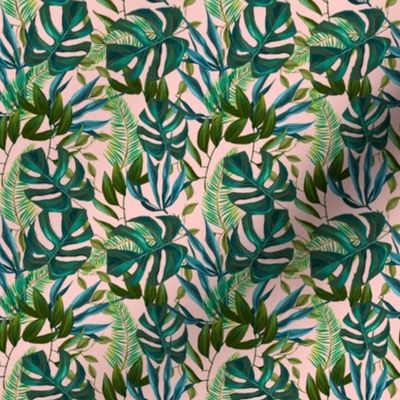 4" Love Summer Tropical Leaves - Peach Mix and Match