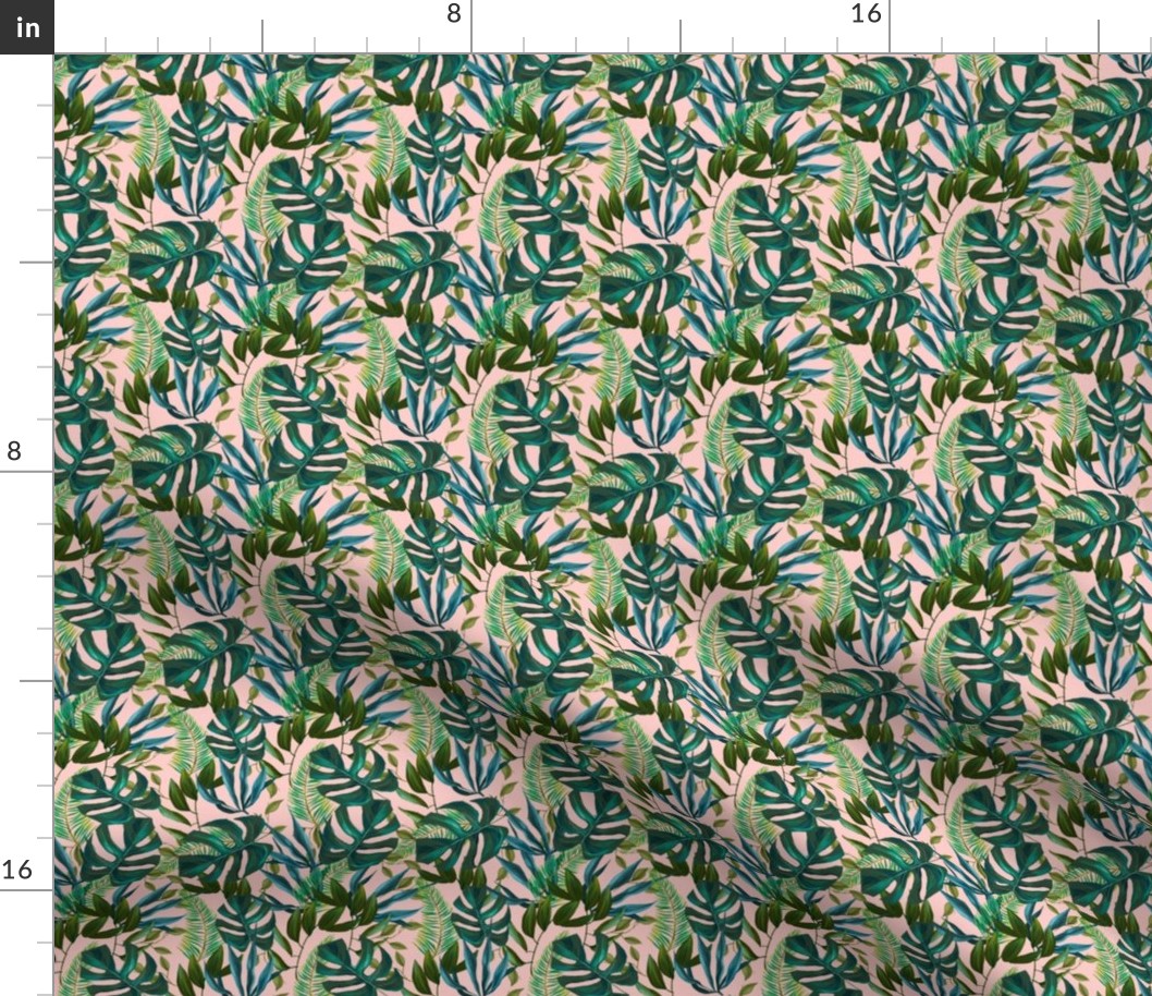 4" Love Summer Tropical Leaves - Peach Mix and Match
