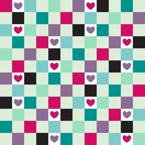 Checkered with Hearts (Sugar)