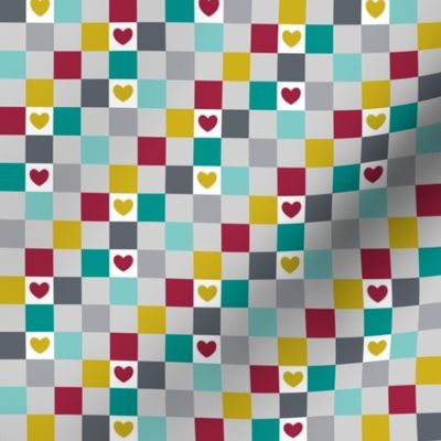 Checkered with Hearts (Spice)