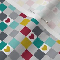 Checkered with Hearts (Spice)