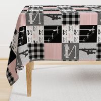 lineman patchwork - pink -  plaid