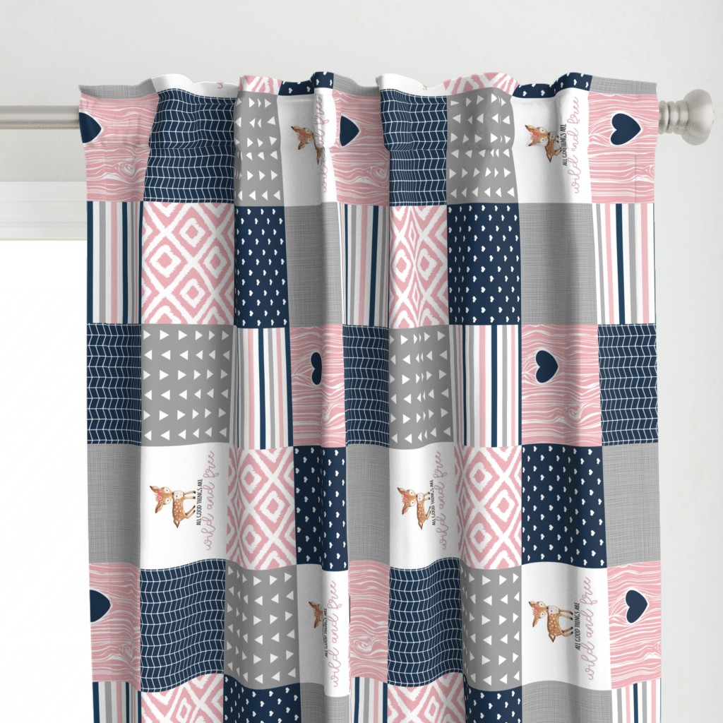 Wild & Free - Wholecloth Cheater Quilt - Rotated