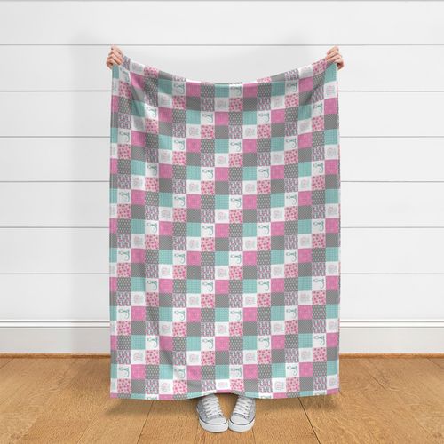 3 inch Little & Fierce Dragon - Wholecloth Cheater Quilt - Rotated