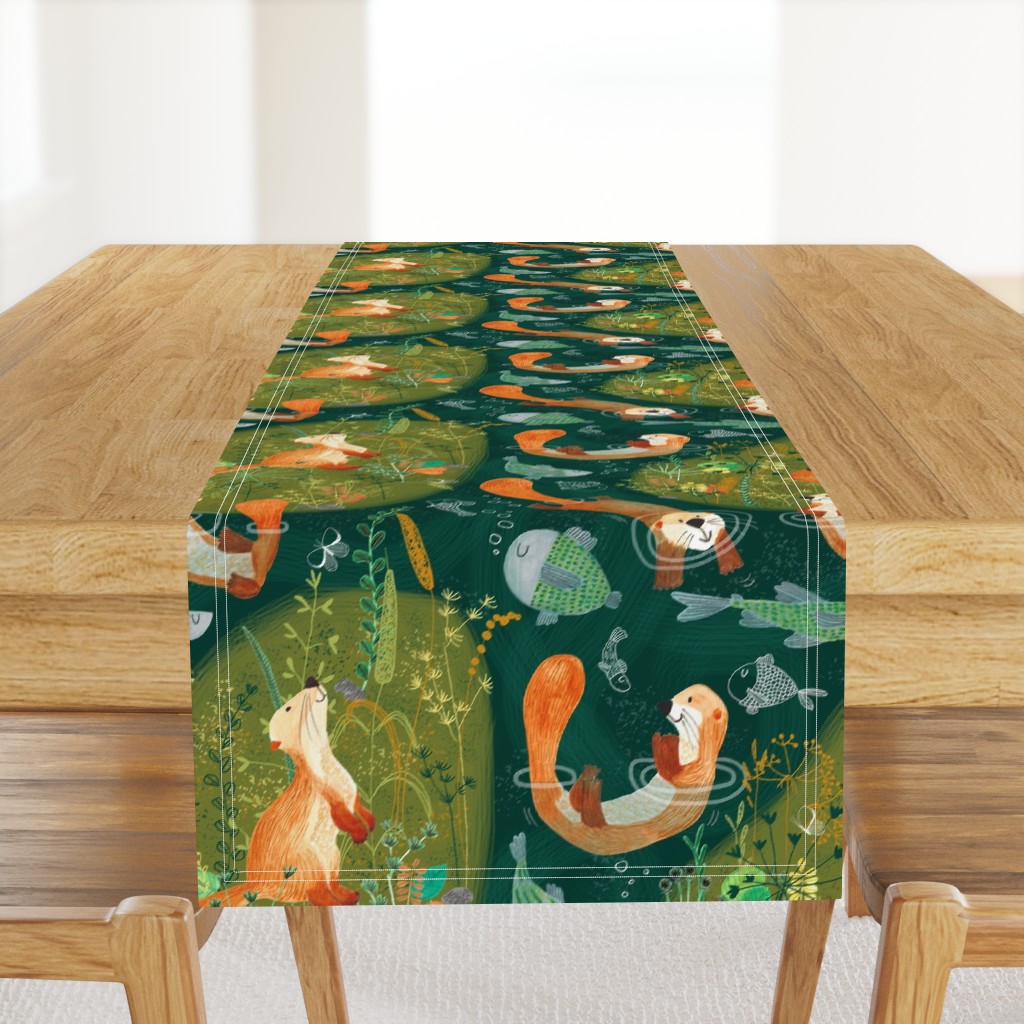 Pattern #74 -  Playful otters by the river 