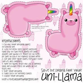 Sew Your Own Mini Pink Uni Llama