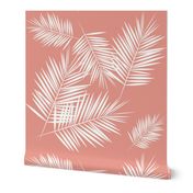 Micro scale- palm leaf white on coral
