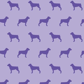 Rottweiler Silhouettes on Purple