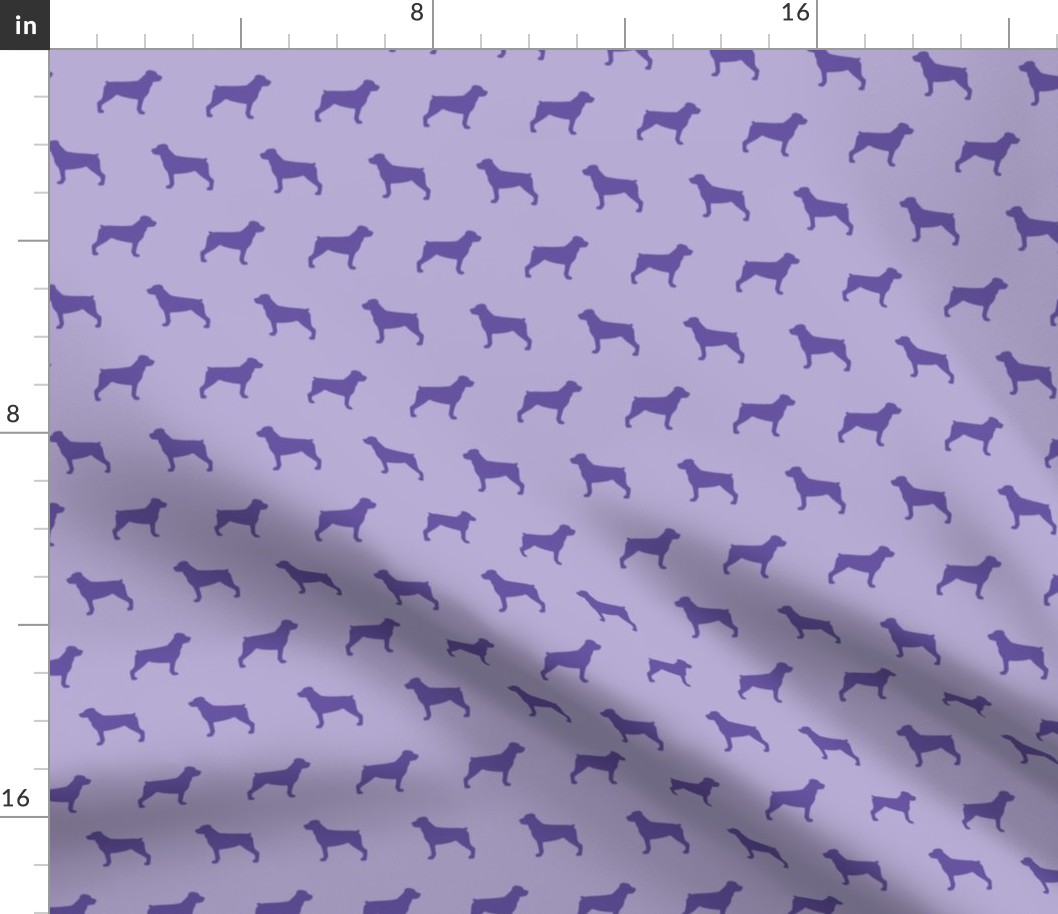 Rottweiler Silhouettes on Purple