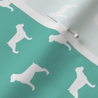 Rottweiler Silhouette on Turquoise