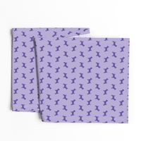 Yorkshire Terrier Silhouettes on Purple