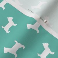 Terrier Silhouettes on Turquoise