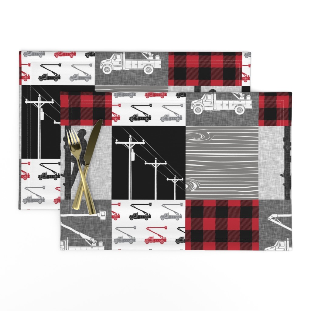 lineman patchwork - buffalo plaid