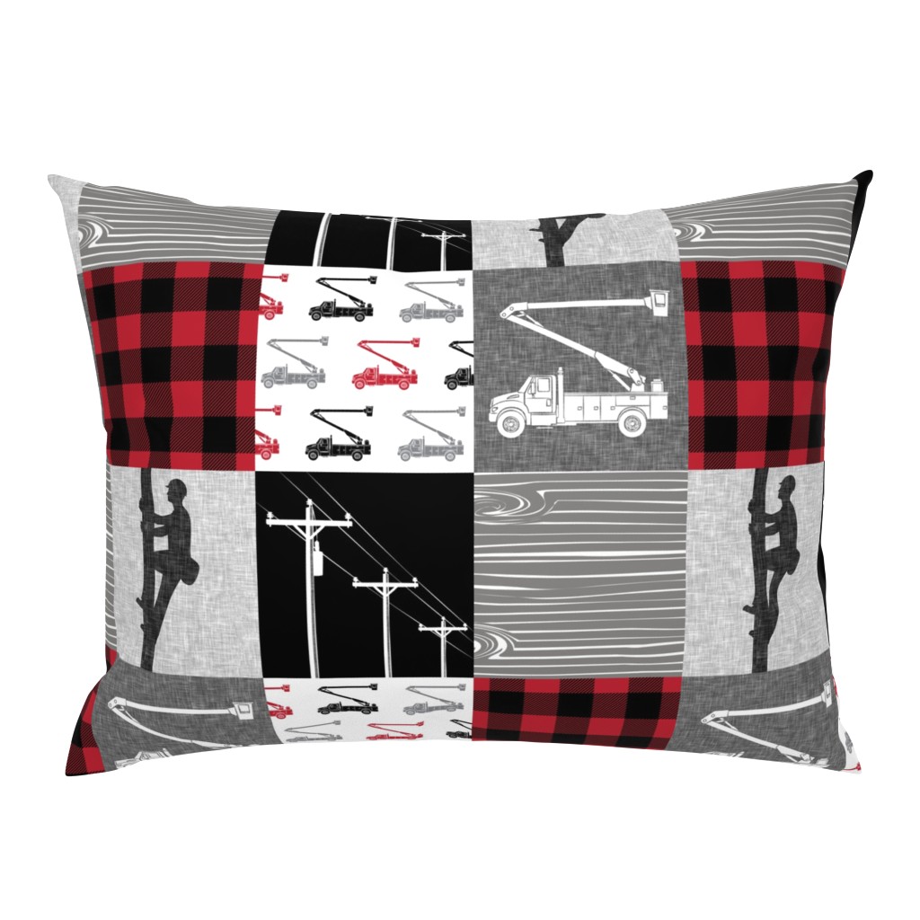 lineman patchwork - buffalo plaid