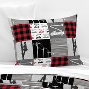 lineman patchwork - buffalo plaid