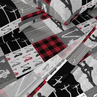 lineman patchwork - buffalo plaid