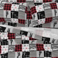 lineman patchwork - buffalo plaid