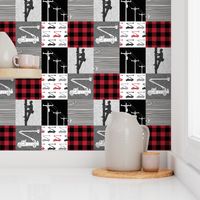 lineman patchwork - buffalo plaid