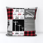 lineman patchwork - buffalo plaid