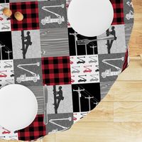 lineman patchwork - buffalo plaid