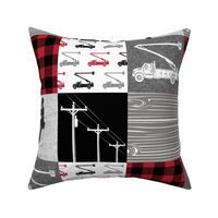 lineman patchwork - buffalo plaid