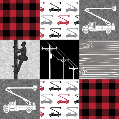 Power Lineman Fabric Wallpaper And Home Decor Spoonflower - Electrical Lineman Home Decor
