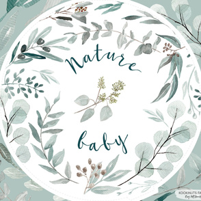 Nature Baby Green Playmat Roundie Panel Native Plants Fabric