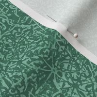 Batik in emerald green