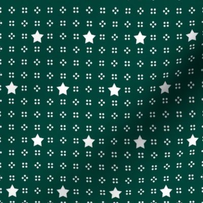 1900 Stars and dots-green